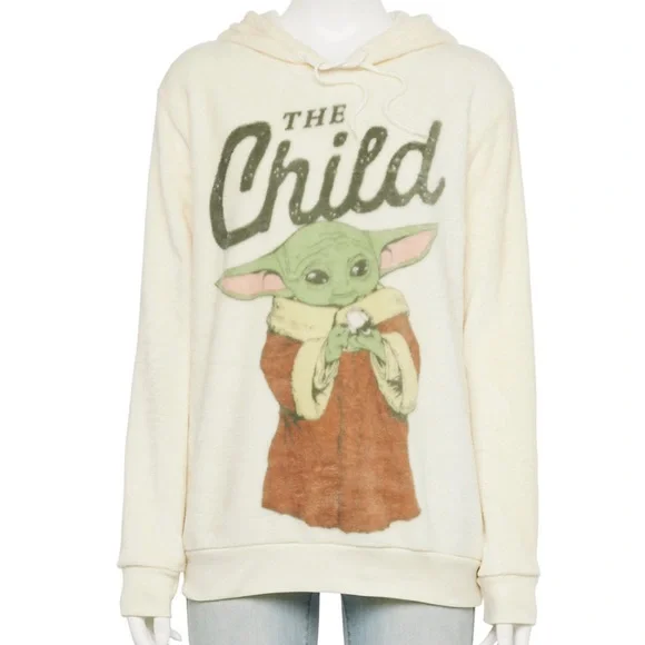 Juniors' Star Wars Grogu The Child Hoodie - Picture 1 of 3